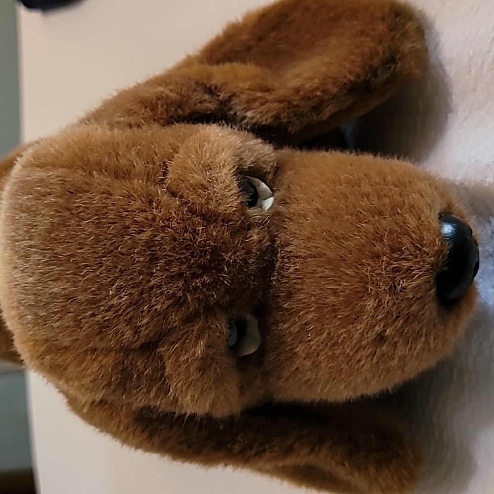 Vintage Russ Berrie The Dachshund Brown Plush Puppy Dog With Collar